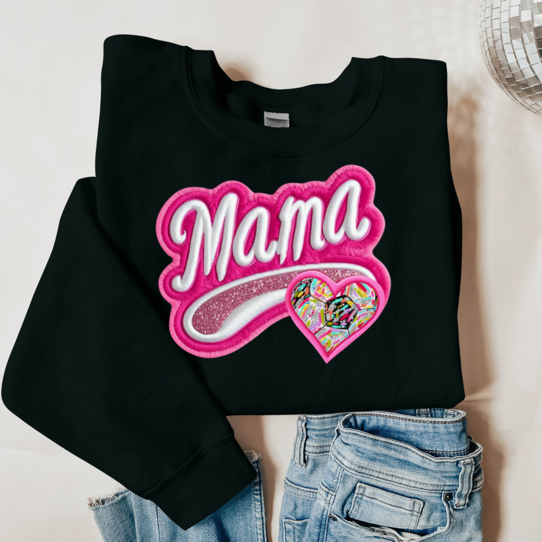 Spring Color Varsity Sports Mama Sweatshirt (MANY CHOICES)