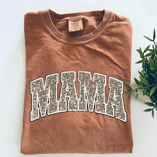 Comfort Colors Leopard Mama Tee